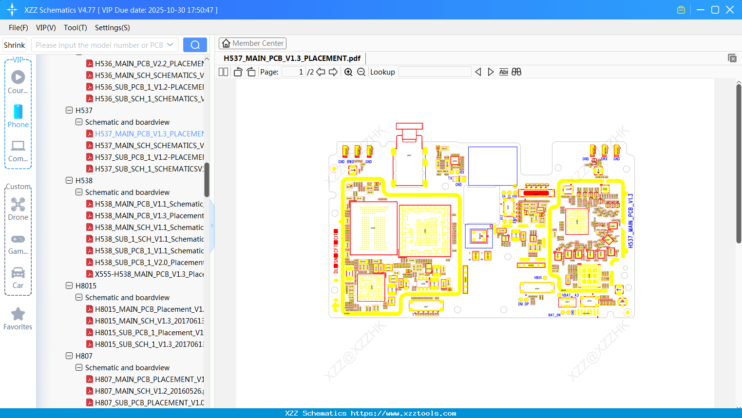 Infinix H537_MAIN_PCB_V1.3_PLACEMENT